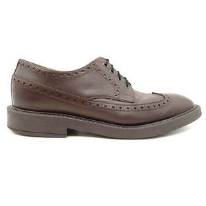 Bass Picket Brown Leather Longwing Wingtip Lace Up Oxfords Shoes Men's 12 D
